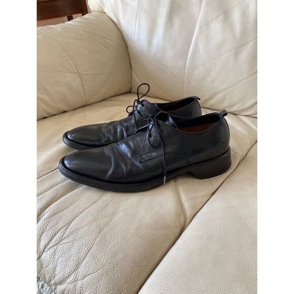 Costume National Shoes Oxford Oxfords Black Leather 8 Lace Up Dress Shoes main image 9